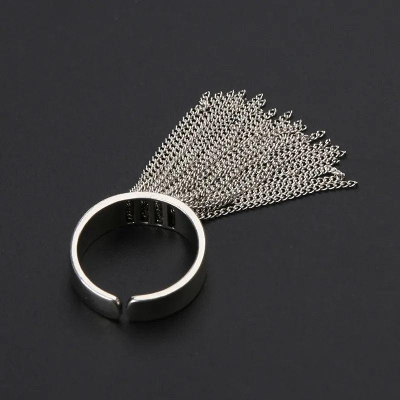 Sterling Silver Ring with Tassel: Cocktail Fashion - Heart Crafted Gifts