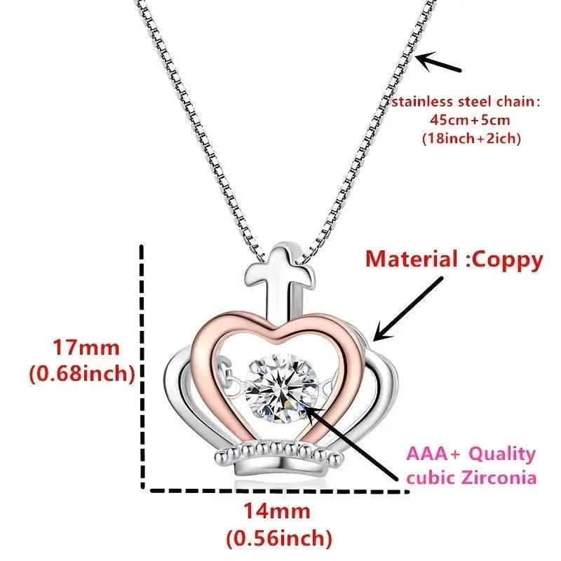 Uniquely Designed Gift for your Bestie - Crown Necklace with Loving Message - Heart Crafted Gifts