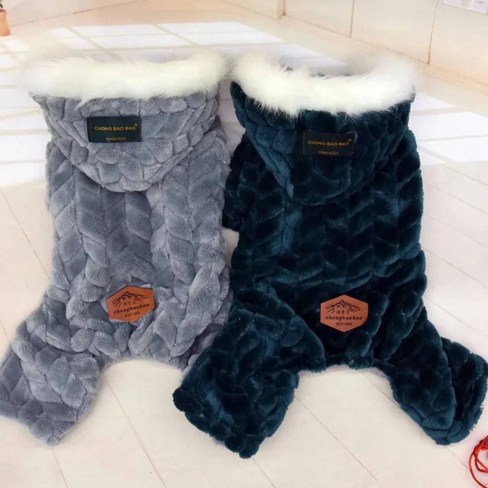 Warm Paws Dog Clothes, Cozy Hearts: Dog Jumpsuit and Pet's Fashion Apparel - Heart Crafted Gifts