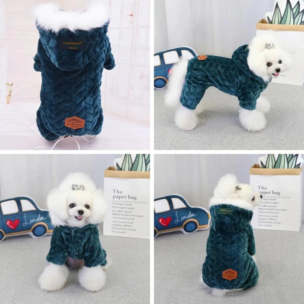 Warm Paws Dog Clothes, Cozy Hearts: Dog Jumpsuit and Pet's Fashion Apparel - Heart Crafted Gifts