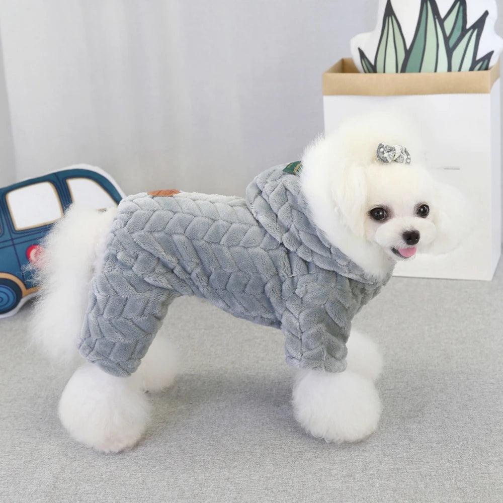 Warm Paws Dog Clothes, Cozy Hearts: Dog Jumpsuit and Pet's Fashion Apparel - Heart Crafted Gifts